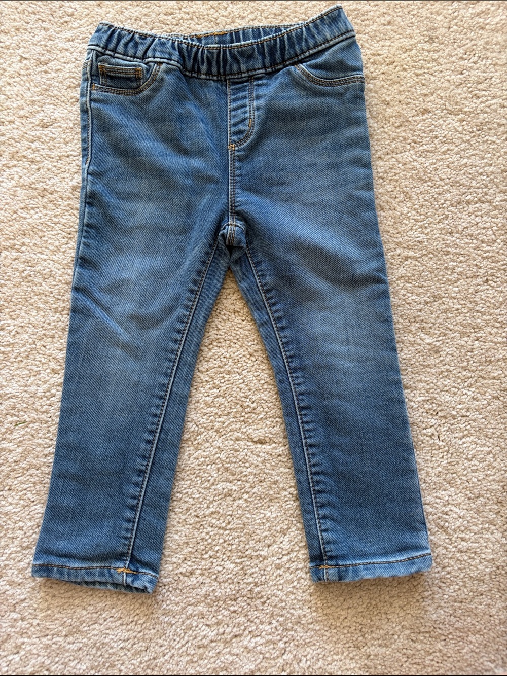 Kids Blue Knit Denim Jeans